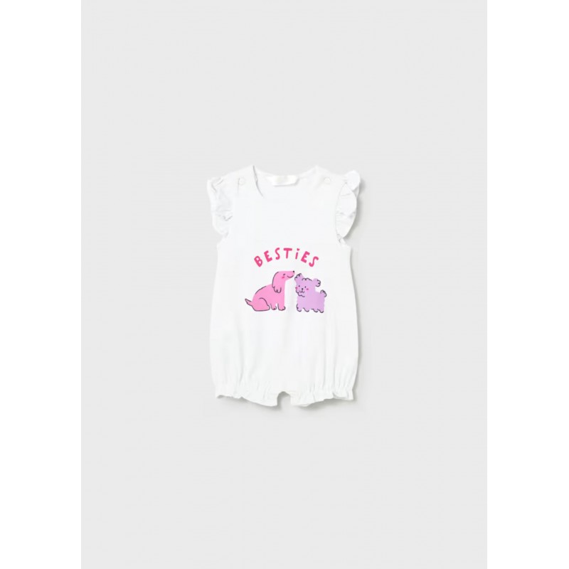 Mayoral Better Cotton Βρεφικό Σετ Κοντομάνικα Φορμάκια 3 τμχ Τσίχλα 26-01731-010