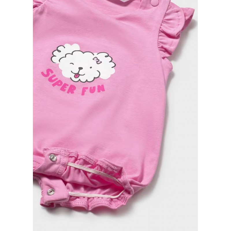 Mayoral Better Cotton Βρεφικό Σετ Κοντομάνικα Φορμάκια 3 τμχ Τσίχλα 26-01731-010