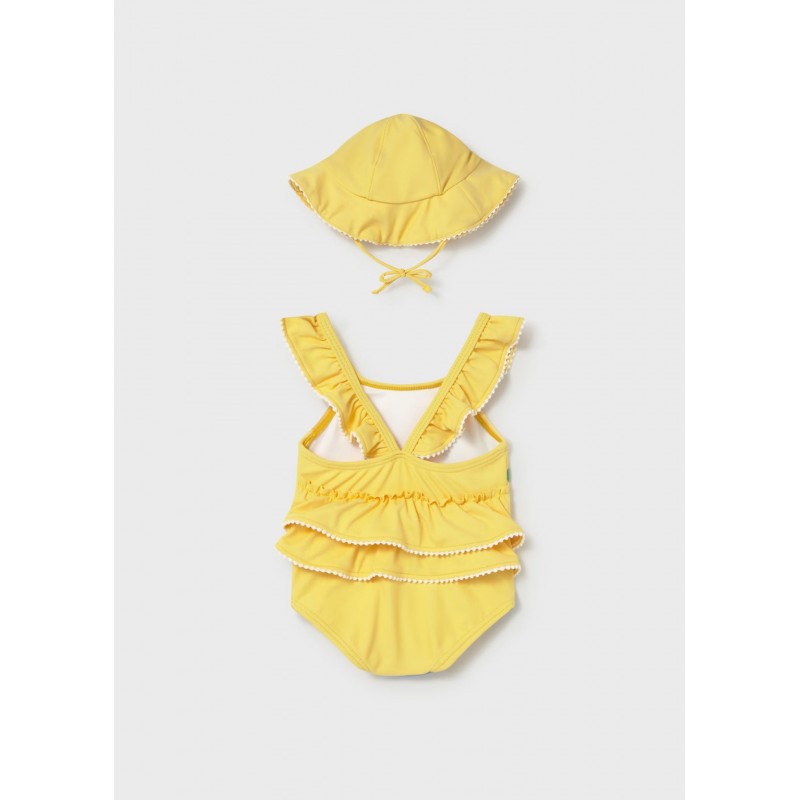 Mayoral Βρεφικό Σετ Ολόσωμο Μαγιό Και Καπελάκι 2 τμχ Μουσταρδί 26-01737-083