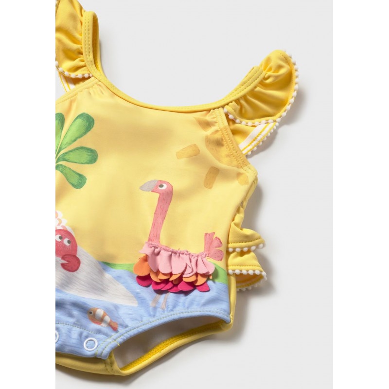 Mayoral Βρεφικό Σετ Ολόσωμο Μαγιό Και Καπελάκι 2 τμχ Μουσταρδί 26-01737-083