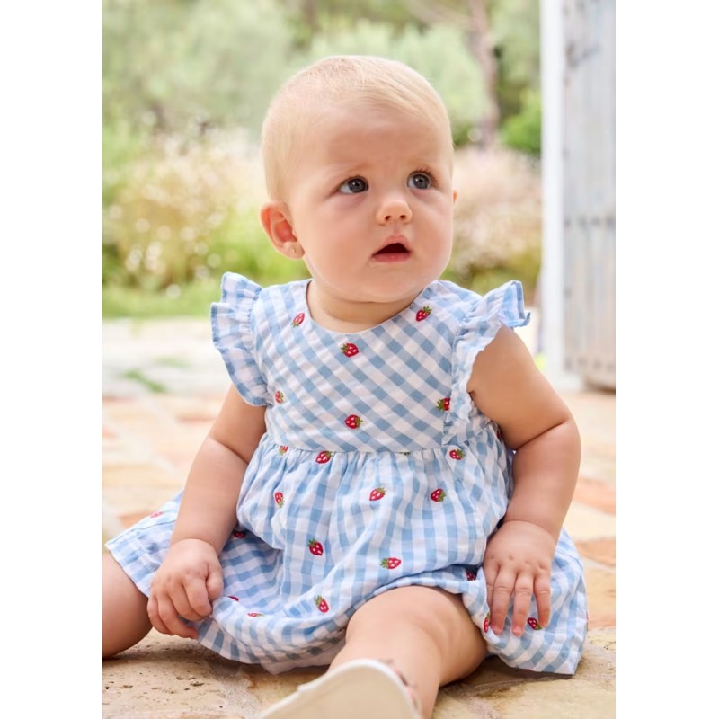 Mayoral Better Cotton Βρεφικό Σετ Φορεματάκι Και Βρακάκι Λιμνοθάλασσα 26-01814-031