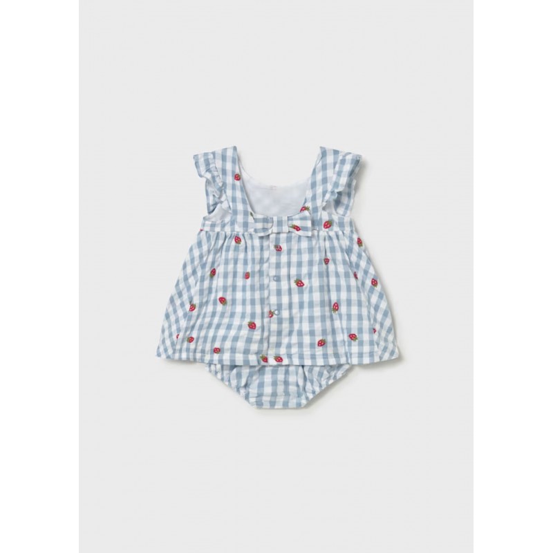 Mayoral Better Cotton Βρεφικό Σετ Φορεματάκι Και Βρακάκι Λιμνοθάλασσα 26-01814-031