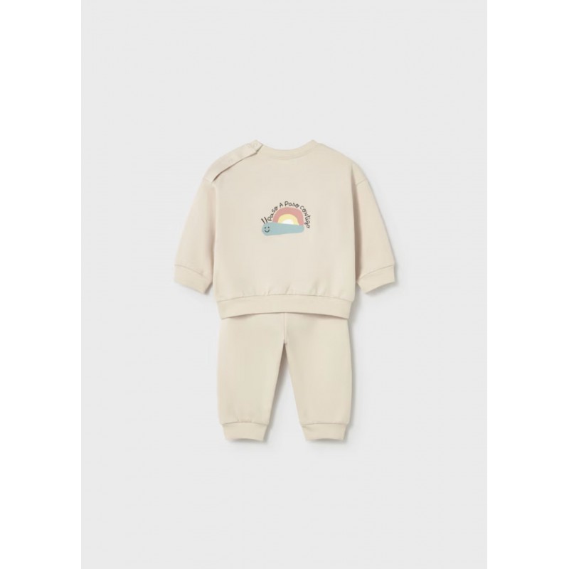 Mayoral Ecofriends Βρεφικό Σετ Φουτεράκι Και Παντελονάκι 2 τμχ Αμύγδαλο 26-01898-069