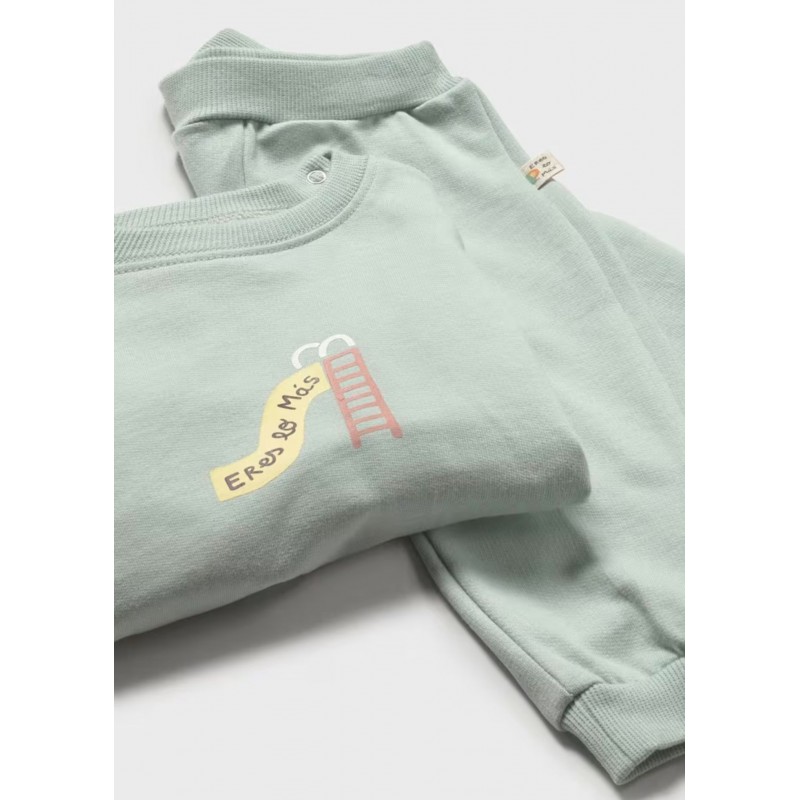 Mayoral Ecofriends Βρεφικό Σετ Φουτεράκι Και Παντελονάκι 2 τμχ Μέντα 26-01898-070