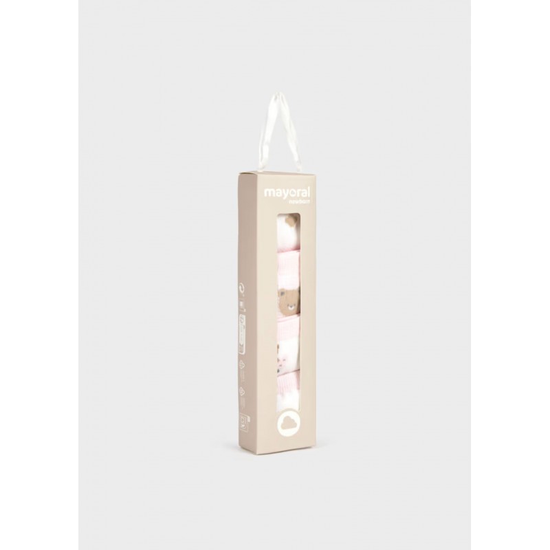 Mayoral Βρεφικά Σετ Καλτσάκια 4 τμχ Ροζ Μπεμπέ 26-09049-038