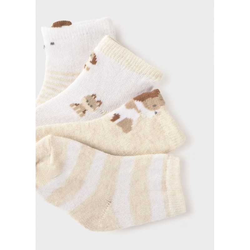 Mayoral Βρεφικά Σετ Καλτσάκια 4 τμχ Μπεζ 26-09054-048