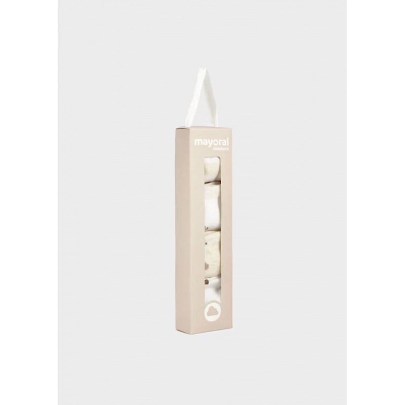 Mayoral Βρεφικά Σετ Καλτσάκια 4 τμχ Μπεζ 26-09054-048