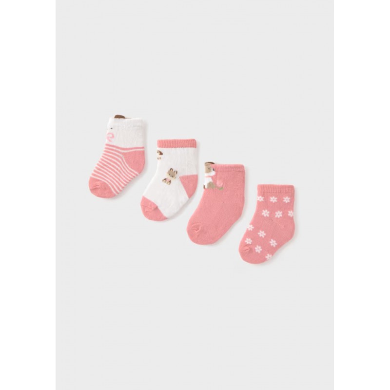 Mayoral Βρεφικά Σετ Καλτσάκια 4 τμχ Ροζέ 26-09054-049