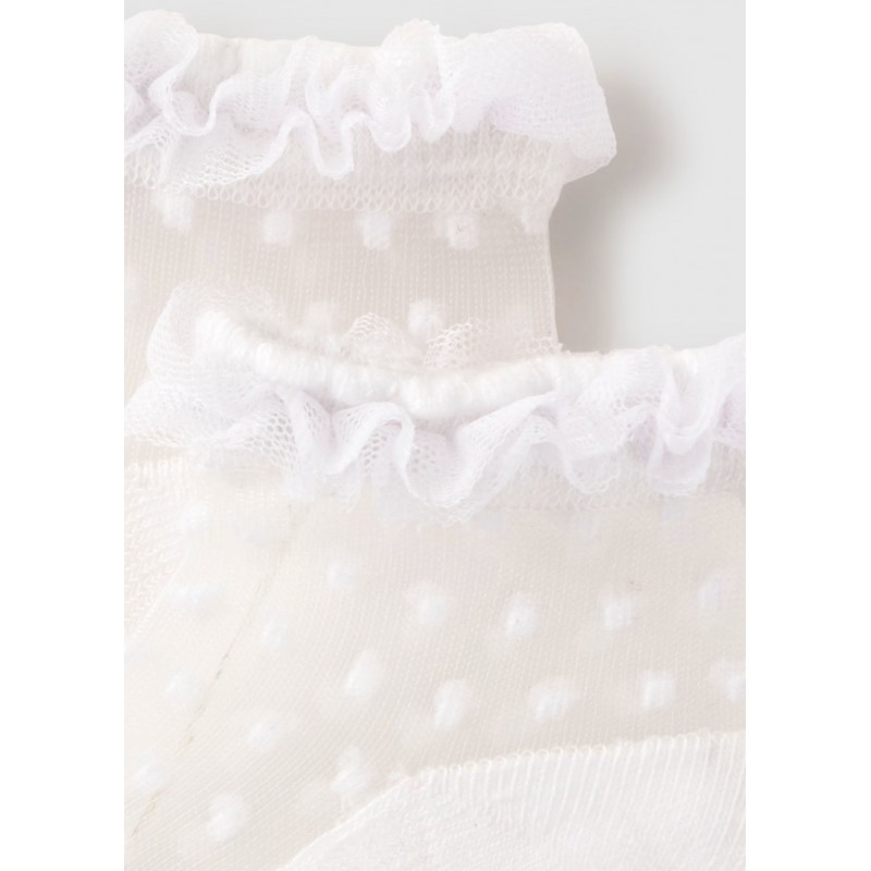Mayoral Βρεφικά Καλτσάκια Plumeti Λευκό 26-09056-054