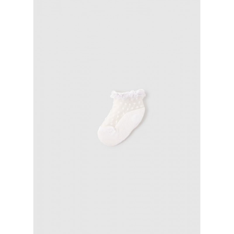 Mayoral Βρεφικά Καλτσάκια Plumeti Λευκό 26-09056-054