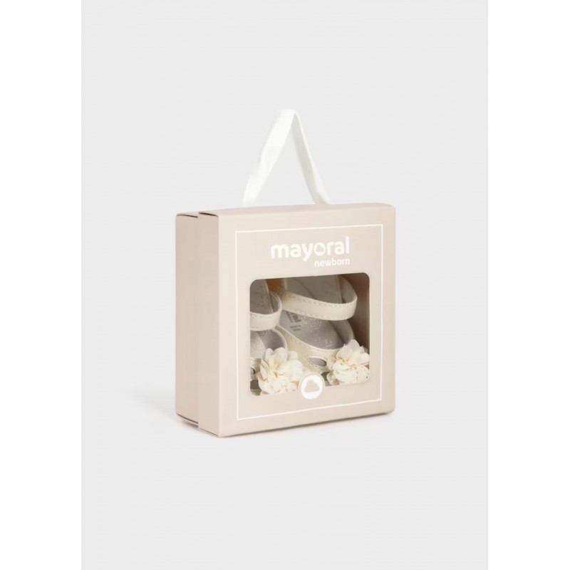 Mayoral Ecofriends Βρεφικές Μπαρέτες Με Λουλούδι Εκρού 26-09091-083