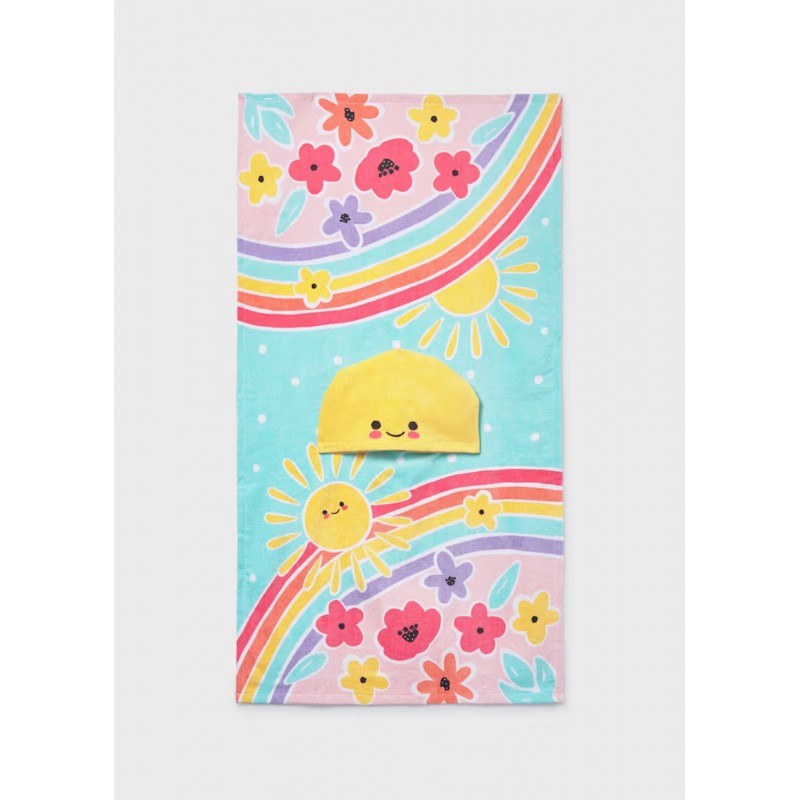 Mayoral Better Cotton Πόντσο Παραλίας Με Κουκούλα Για 0-18 Μηνών Χαβάη 26-09113-068