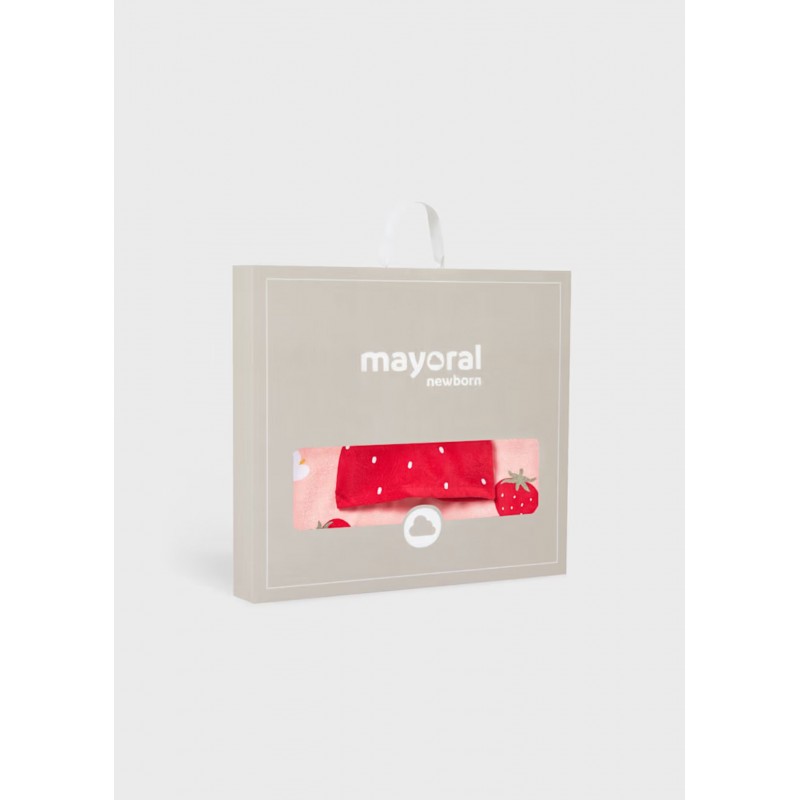 Mayoral Better Cotton Πόντσο Παραλίας Με Κουκούλα Για 0-18 Μηνών Κόκκινο 26-09113-069