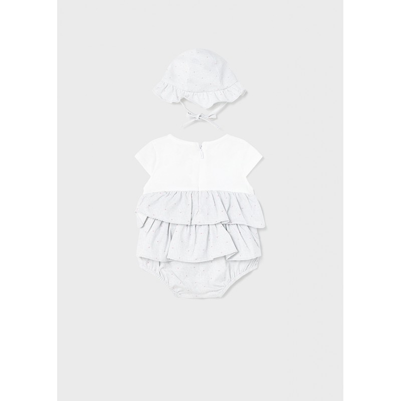 Mayoral Φορμάκι Κοντό Από Βιώσιμο Βαμβάκι Με Καπέλο Πουά 23-01604-018