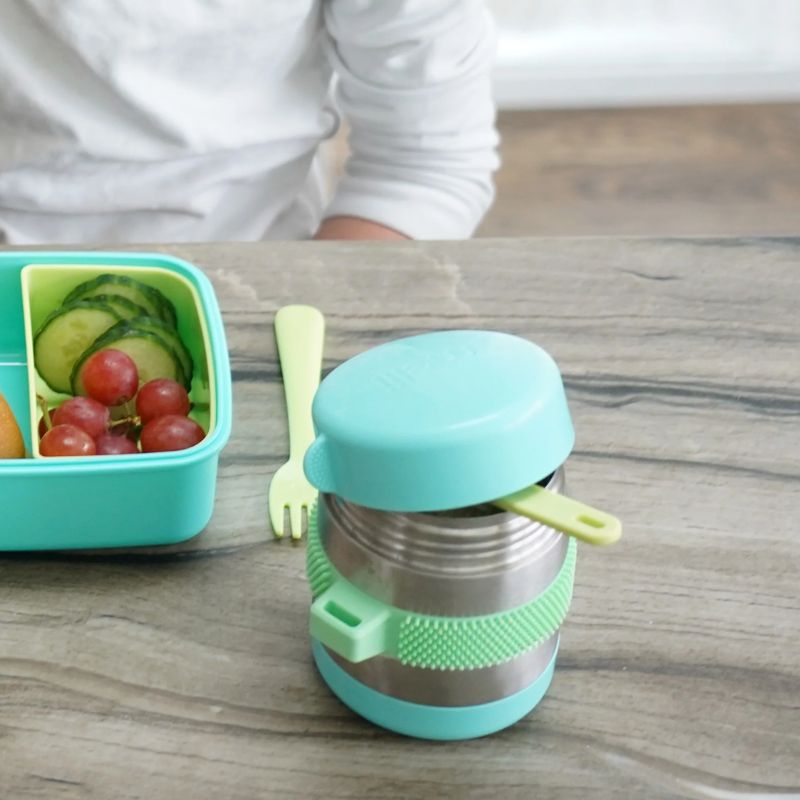 Melii Fidget Θερμός Φαγητού Με Κουταλοπίρουνο 300ml Blue