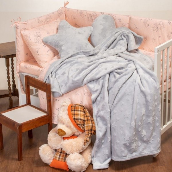 Melinen Flannel Κουβέρτα Αγκαλιάς 80cm*105cm Starito Silver
