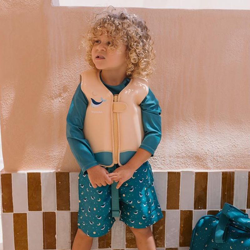 Monneka Μαγιό Βερμούδα Με UPF 50+ Teal Whale