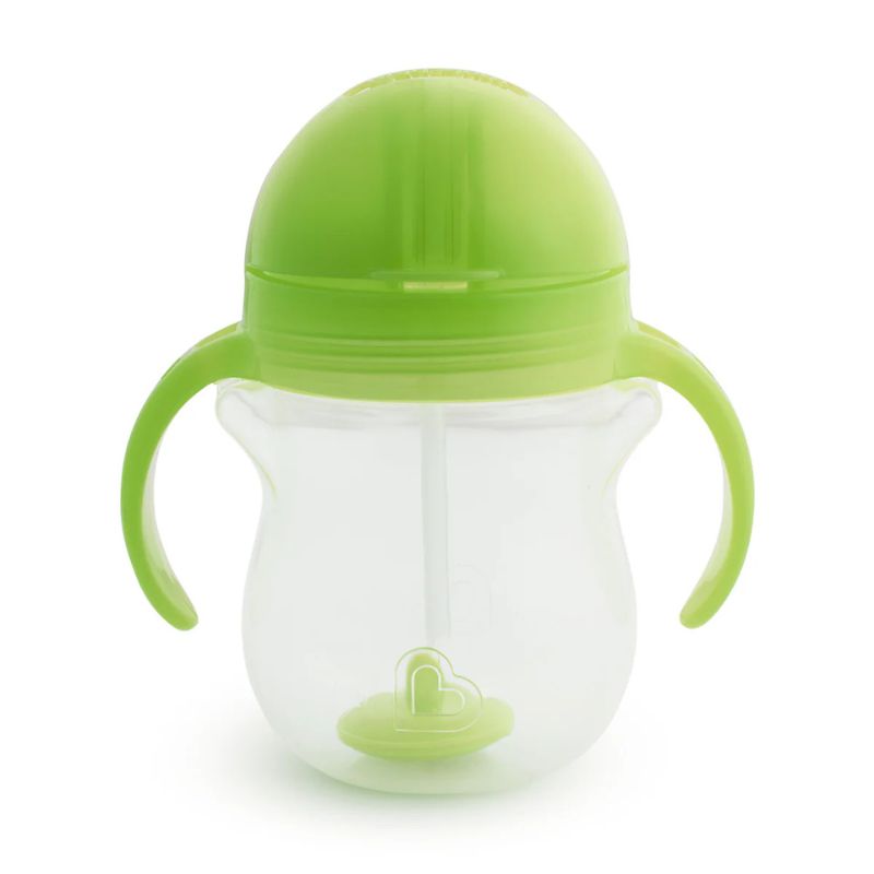 Munchkin Tip & Sip Ποτηράκι Με Καλαμάκι Με Βαρίδιο 207ml Light Green