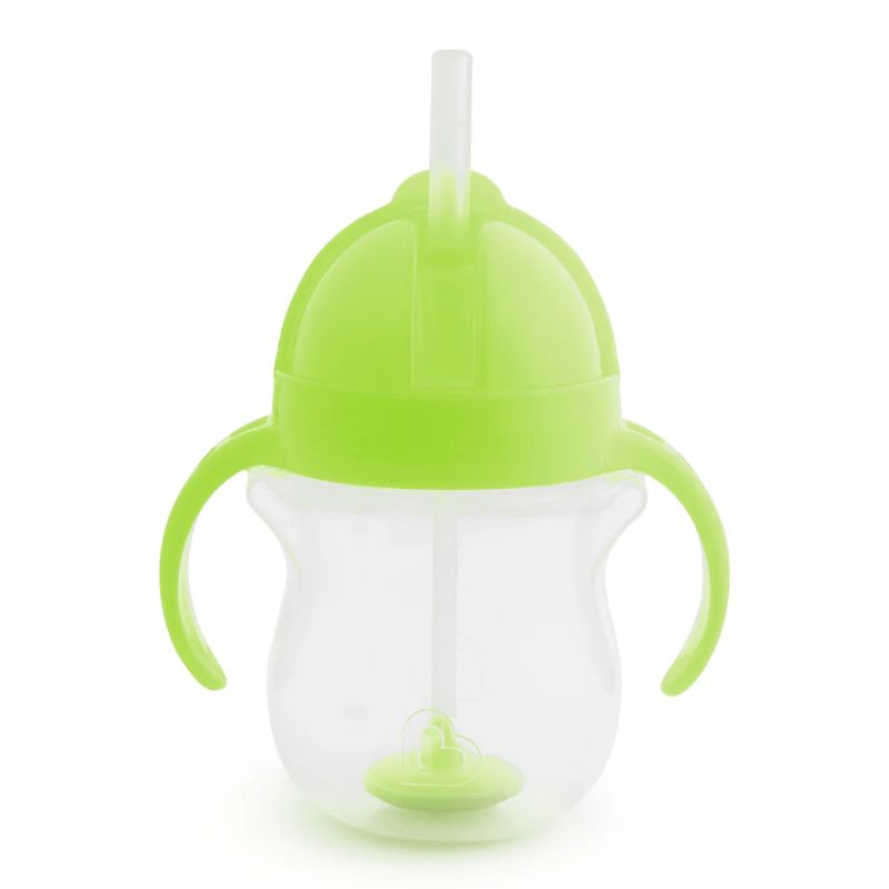 Munchkin Tip & Sip Ποτηράκι Με Καλαμάκι Με Βαρίδιο 207ml Light Green