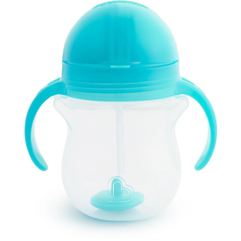 Munchkin Tip & Sip Ποτηράκι Με Καλαμάκι Με Βαρίδιο 207ml Light Blue