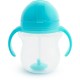 Munchkin Tip & Sip Ποτηράκι Με Καλαμάκι Με Βαρίδιο 207ml Light Blue