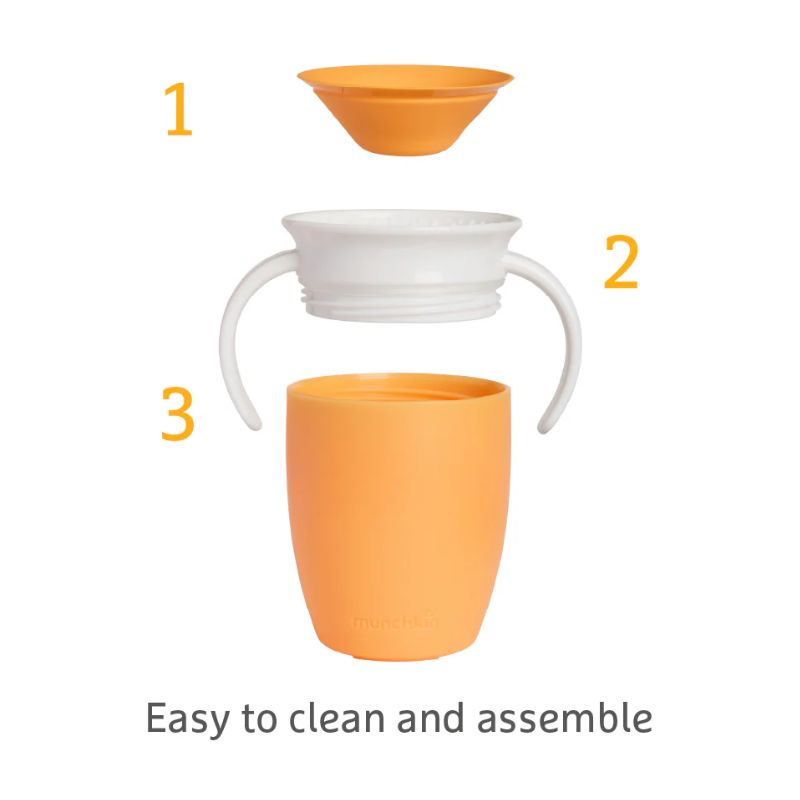 Munchkin Miracle 360° Sippy Cup Εκπαιδευτικό Ποτηράκι 296ml Orange