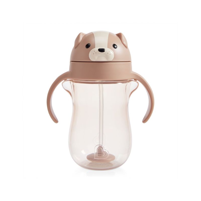 Munchkin Tip & Sip Ποτηράκι Με Λαβές Και Καλαμάκι Με Βαρίδιο Για 9+ Μηνών 296ml Dog