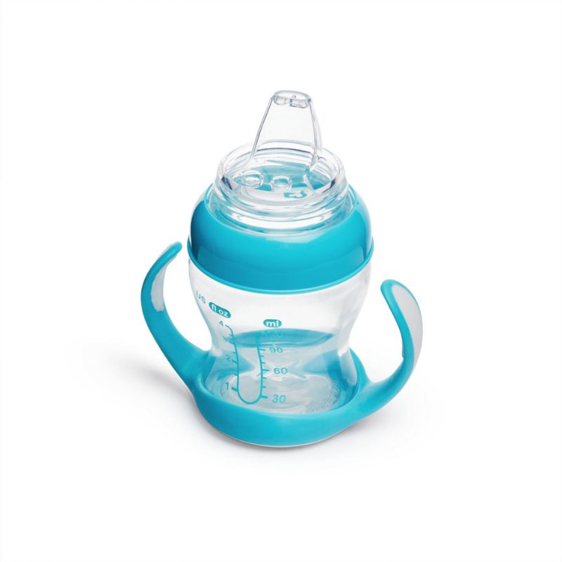 Munchkin Gentle Cup Ποτηράκι Με Μαλακό Στόμιο 4+ Μηνών 118ml Light Blue