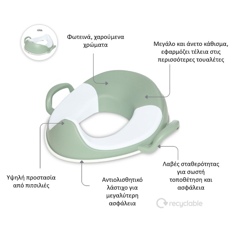 My Carry Potty My Little Trainer Seat Στεφάνι Τουαλέτας Sage