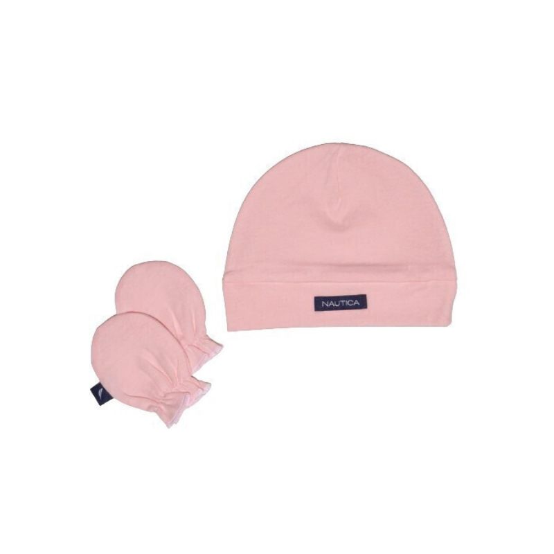 Nautica Σετ Σκουφάκι & 2 Γαντάκια 3 τμχ Σομόν