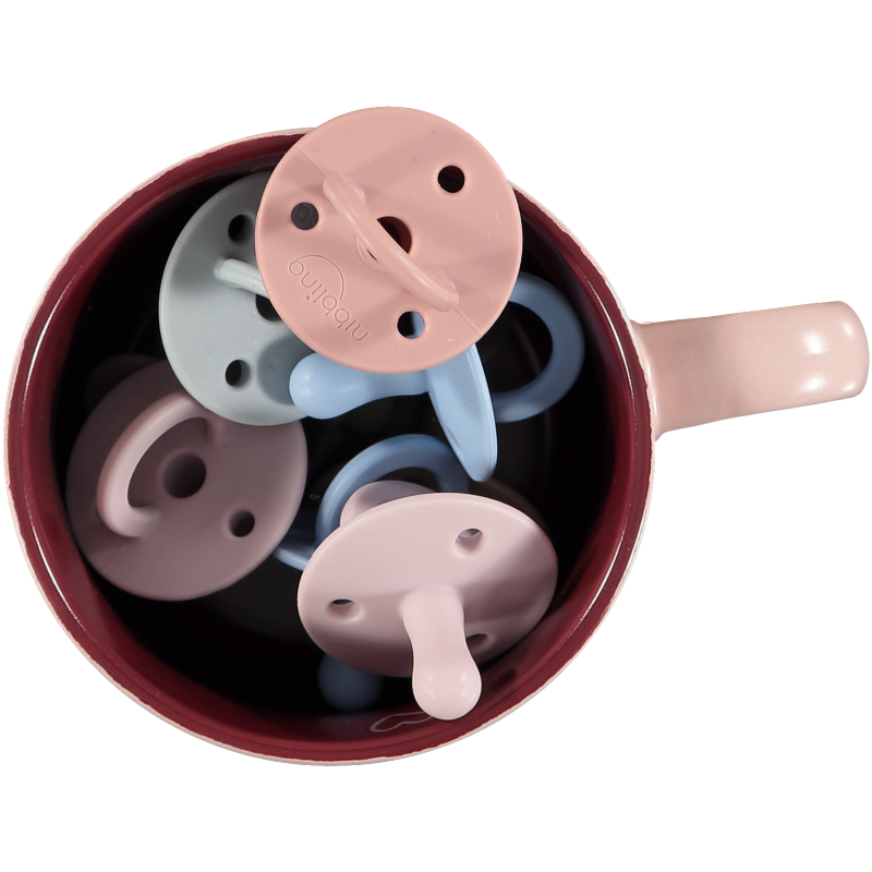 Nibbling πιπίλα σιλικόνης 0-6μηνών ash