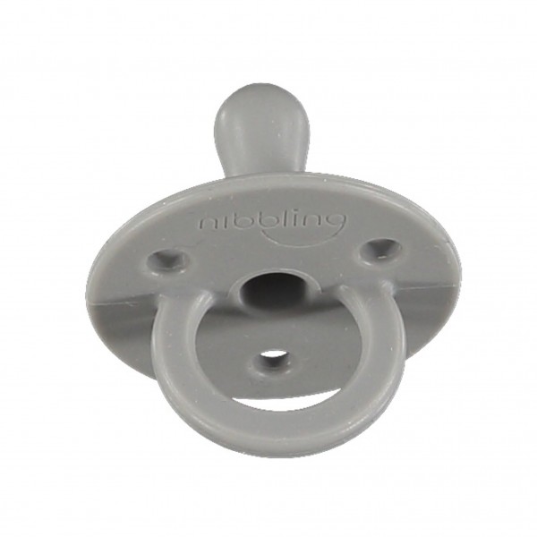 Nibbling πιπίλα σιλικόνης 0-6μηνών ash