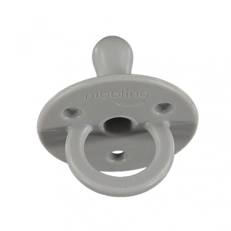 Nibbling πιπίλα σιλικόνης 0-6μηνών ash