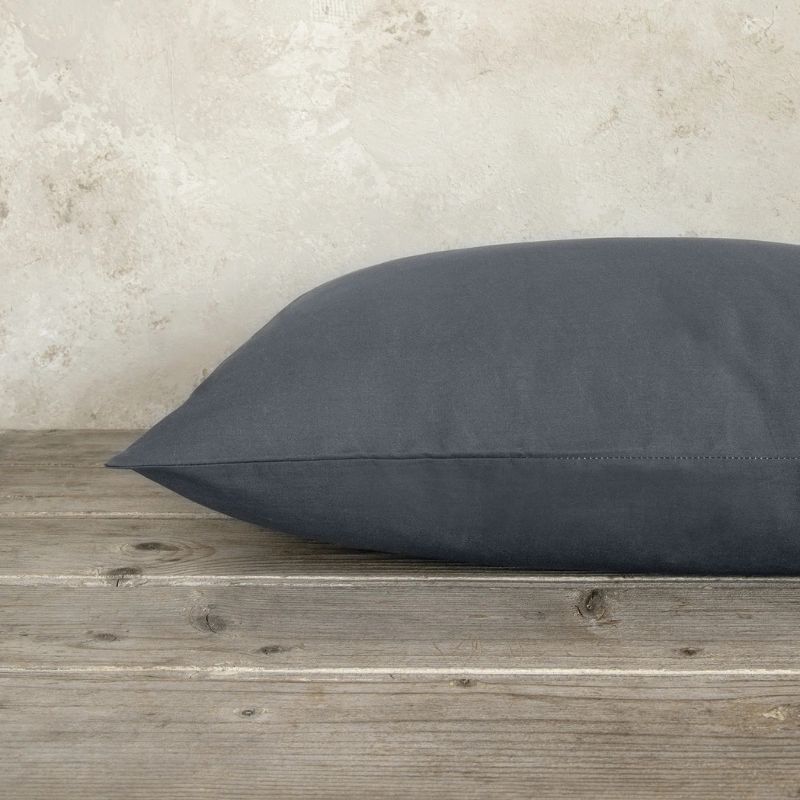 Nima Σετ Μαξιλαροθήκες 2 τμχ 52*72cm Unicolors Midnight Gray