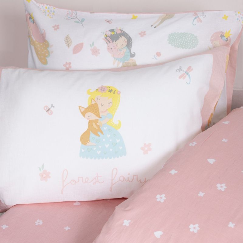 Nima Σετ Σεντόνια Μονά Με Λάστιχο (1 100*200+30cm και 1 170*255cm) 2 τμχ Και 1 Μαξιλαροθήκη 52*72cm Forest Fairy
