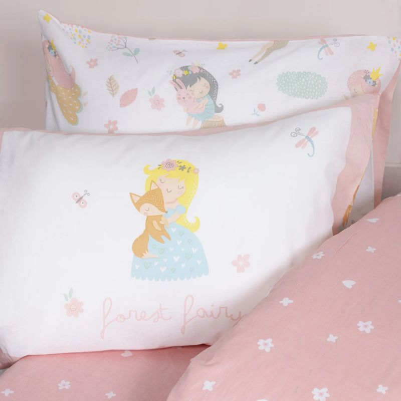 Nima Σετ Παπλωματοθήκη Μονή 160*240cm Και Μαξιλαροθήκη 52*72cm Forest Fairy