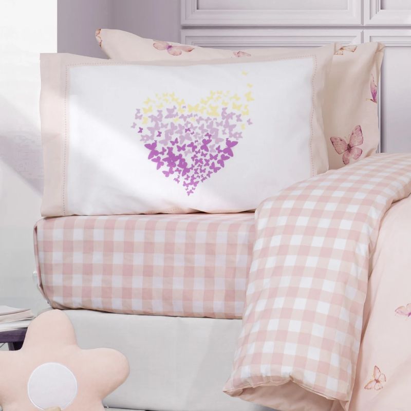 Nima Σετ Σεντόνια Μονά Με Λάστιχο (1 100*200+30cm και 1 170*255cm) 2 τμχ Και 1 Μαξιλαροθήκη 52*72cm Bettina