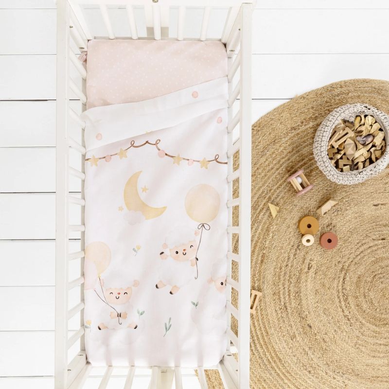 Nima Σετ Σεντόνια Λίκνο 2 τμχ 70cm * 110cm Little Sheep