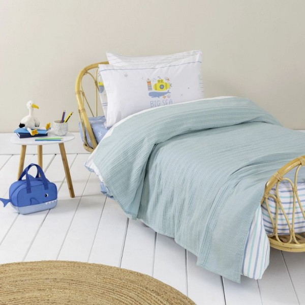 Nima Κουβέρτα Πικέ Για Μονό 160cm*240cm Dune Blue