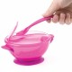 Nuby Easy Go Σετ Μπολ Φαγητού Με Βεντούζα, Καπάκι Και Κουτάλι Για 6+ Μηνών 400ml Pink