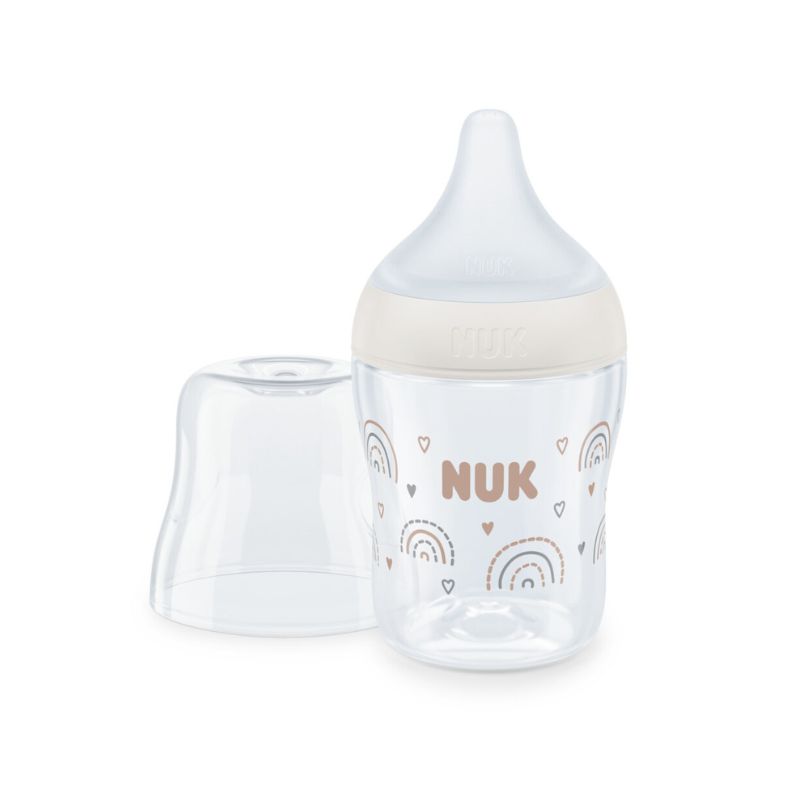 Nuk Perfect Match Γυάλινο Μπιμπερό Με Σιλικονούχα Θηλή Για 0+ Μηνών 150ml Rainbow