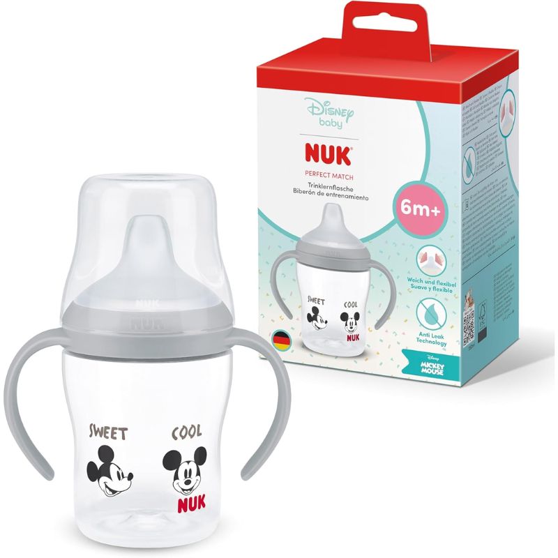 Nuk Perfect Match Εκπαιδευτικό Ποτηράκι Με Μαλακό Στόμιο Και Λαβές Για 6+ Μηνών 150ml Mickey