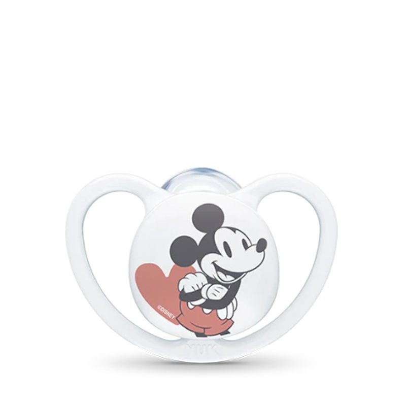 Nuk Disney Baby Space Mickey Πιπίλα Σιλικόνης 1 τμχ 0-6 Μηνών Σε Διάφορα Σχέδια