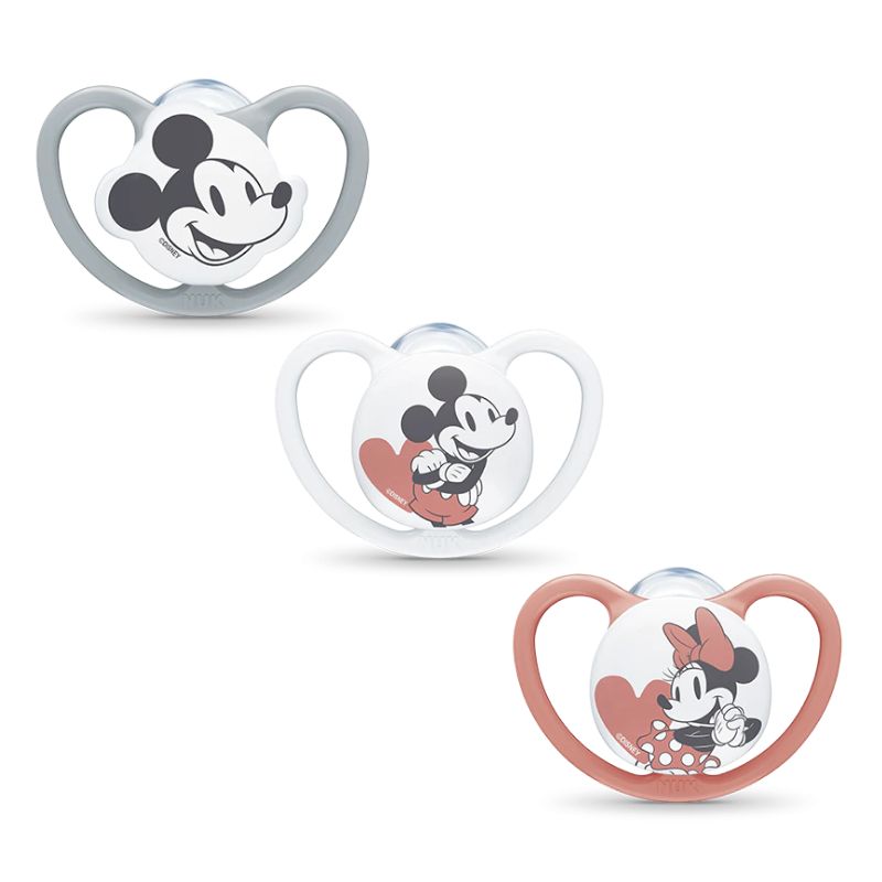 Nuk Disney Baby Space Mickey Πιπίλα Σιλικόνης 1 τμχ 0-6 Μηνών Σε Διάφορα Σχέδια