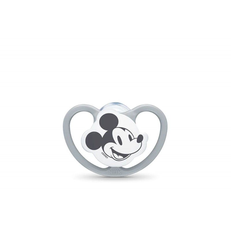 Nuk Disney Baby Space Mickey Πιπίλα Σιλικόνης 1 τμχ 6-18 Μηνών Σε Διάφορα Σχέδια