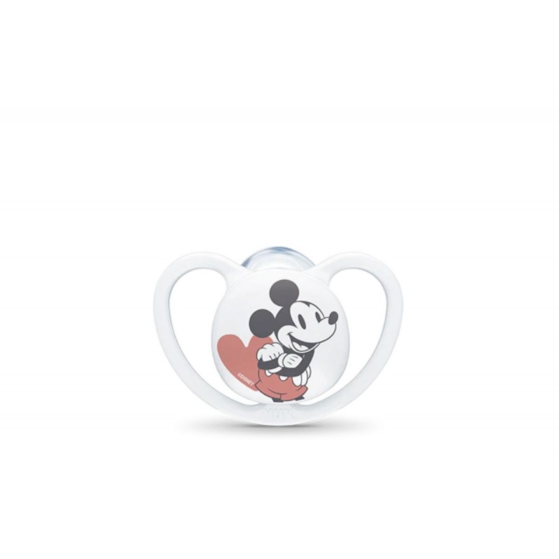 Nuk Disney Baby Space Mickey Πιπίλα Σιλικόνης 1 τμχ 6-18 Μηνών Σε Διάφορα Σχέδια