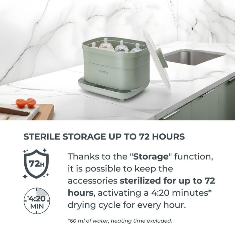 Nuvita SteriDry Ηλεκτρικός Αποστειρωτής Ατμού Και Στεγνωτήρας Μπιμπερό 1088