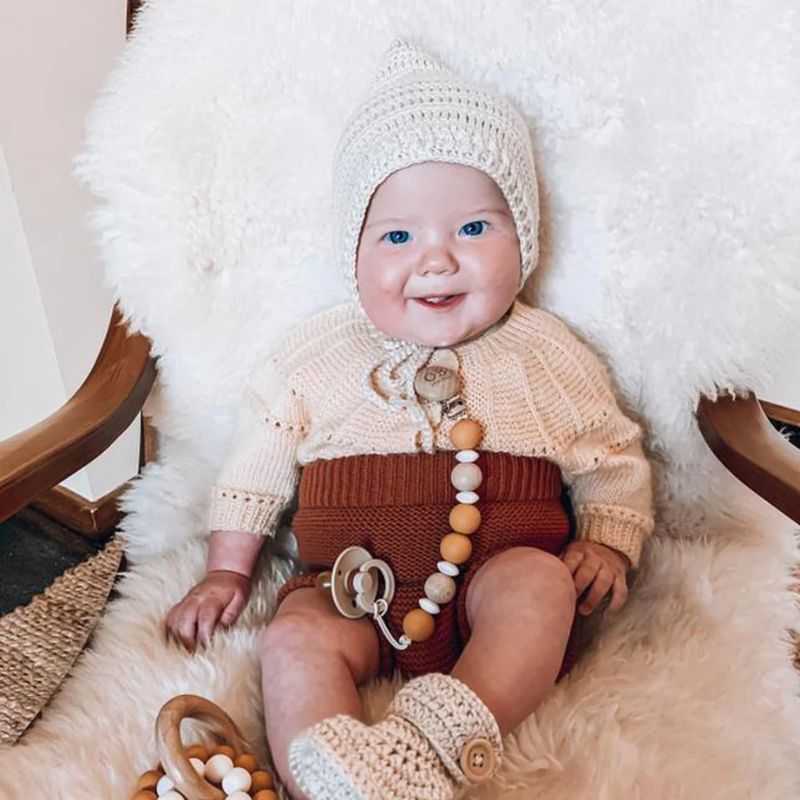 Ob Designs Eco-Friendly Κλιπ Πιπίλας Για 0+ Μηνών Cinnamon