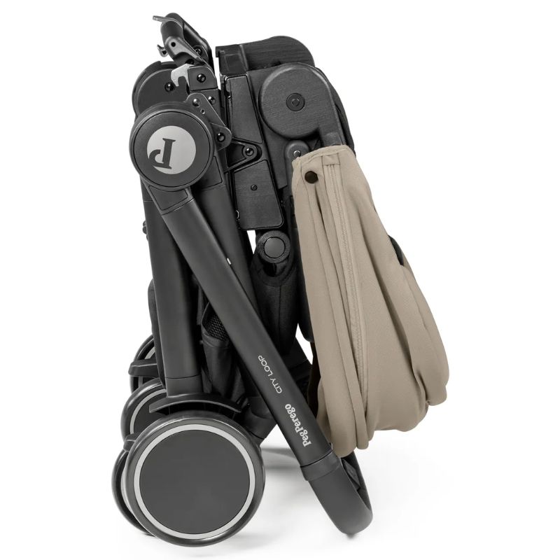 Peg Perego City Loop Βρεφικό Καρότσι Vanilla Blend Με Σκελετό True Black