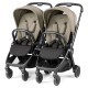 Peg Perego City Loop Βρεφικό Καρότσι Για Δίδυμα Vanilla Blend Με Σκελετό True Black